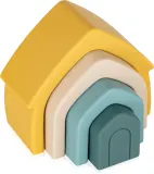 Petite&Mars House 12m+ - Интерактивная игрушка Petite Mars House 12m+ силиконовая, складная Intense Ochre, 1 шт — фото 2