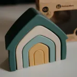 Petite&Mars House 12m+ - Интерактивная игрушка Petite Mars House 12m+ силиконовая, складная Intense Ochre, 1 шт — фото 6