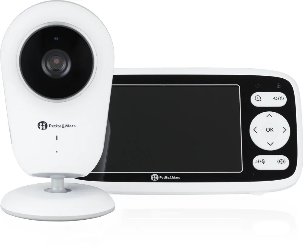 Petite&Mars NANO 4.0 - Видеоняня Petite Mars NANO 4.0 с дисплеем HD, дальность 300 м, 1 шт