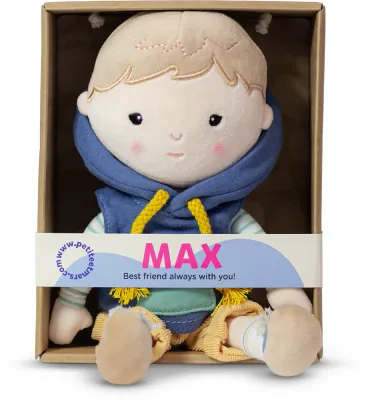 Petite&Mars Cuddly Toy Max - Мягкая игрушка сенсорная Petite Mars Cuddly Toy Max для объятий, 35 см, 35 см