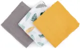 Petite&Mars Moussy - Многоразовые подгузники Petite Mars Moussy экологичные, 3 шт Ochre Leaves 68 x 68 cm, 3 шт — фото 2