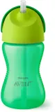 Кружка с трубочкой Philips Avent Bendy Straw SCF798/01, с 12 месяцев, непроливающаяся, 300 мл Green — фото 1