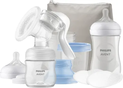 Набор для кормления Philips Avent Breastfeeding Set SCF430/16 стартовый, с ручным молокоотсосом