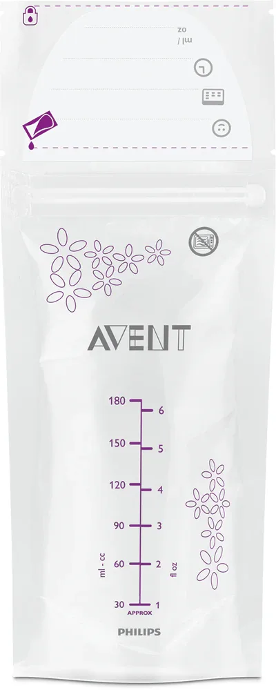 Пакеты для хранения молока Philips Avent Breast Milk Bags SCF603/25 без BPA, 25 × 180 мл