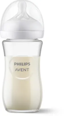 Бутылочка для кормления Philips Avent Natural Response Glass SCY933/01, стеклянная, 240 мл 3-6 m