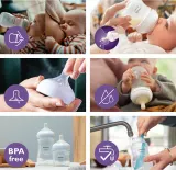 Бутылочка для кормления Philips Avent Natural Response SCY903/21, поток 3, с 1 месяца, 260 мл 3-6 m Blue — фото 6