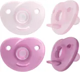 Пустышка Philips Avent Soothie SCF099/27 розовая, силиконовая, 0-6 мес., 2 шт Girl — фото 1