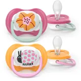 Пустышка Philips Avent Ultra Air SCF080/27 6-18 m, 6–18 месяцев, 2 шт Girl — фото 1