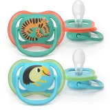 Пустышка Philips Avent Ultra Air SCF087/11 6-18m, 6–18 месяцев, светится в темноте, 2 шт Boy — фото 1