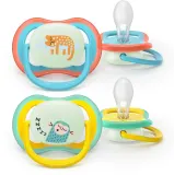 Пустышка Philips Avent Ultra Air Day Night SCF376/32 18+m, старше 18 месяцев, светится в темноте, 2 шт Boy — фото 1
