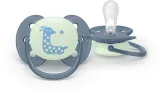 Пустышка Philips Avent Ultrasoft Night SCF094/03 ортодонтическая, светящаяся в темноте, 6-18 мес., 2 шт Neutral — фото 2