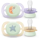 Пустышка Philips Avent Ultrastart Day Night SCF075/17 0-2 m, 0–2 месяца, светится в темноте, 2 шт Girl — фото 1