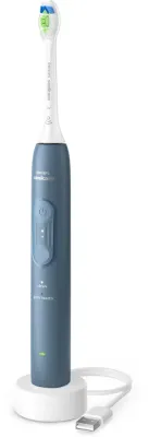 Звуковая электрическая зубная щётка Philips Sonicare 4100 HX4041/48 с датчиком давления, с долгим временем работы, 1 шт Blue