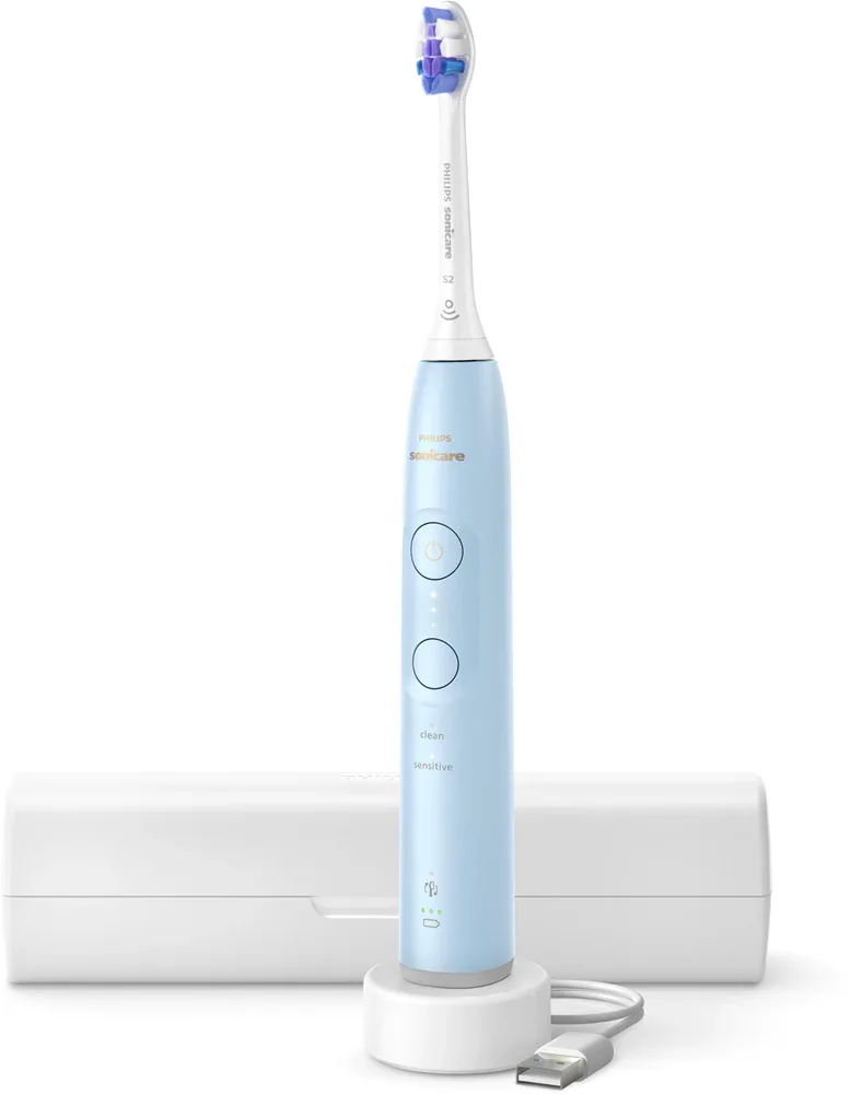 Звуковая зубная щётка Philips Sonicare 6100 HX7406/02 бережная к дёснам, 62 000 движений в минуту, 1 шт z etui podróżnym Light Blue
