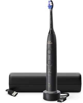 Звуковая электрическая зубная щётка Philips Sonicare 6500 HX7411/10 с приложением, несколькими режимами, 1 шт Black