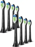 Сменные насадки для зубной щётки Philips Sonicare Optimal White HX6068/88 чёрные, 8 шт — фото 2
