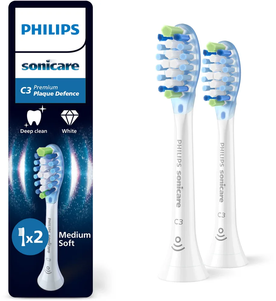 Сменные насадки для зубной щётки Philips Sonicare Premium Plaque Defense HX9042/87 белые, 2 шт