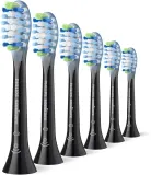 Сменные насадки для зубной щётки Philips Sonicare Premium Plaque Defense HX9046/88 чёрные, 6 шт — фото 2