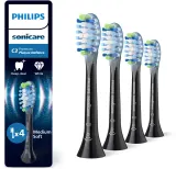 Сменные насадки для зубной щётки Philips Sonicare Premium Plaque Defense HX9044/88 чёрные, 4 шт — фото 1
