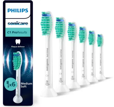 Сменные насадки для зубной щётки Philips Sonicare ProResults HX6016/87 белые, 6 шт