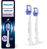 Сменные насадки для зубной щётки Philips Sonicare Sensitive HX6052/87 белые, 2 шт — фото 1