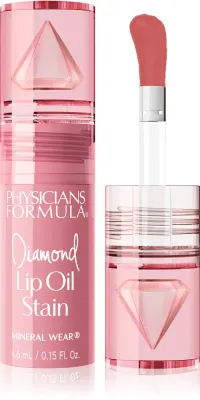 Тонирующее масло для губ Physicians Formula Mineral Wear Diamond Lip Oil Stain увлажняющее, 4,6 мл, оттенок Radiant Rose