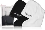 Полотенце-тюрбан из микрофибры Revolution Haircare Microfibre Hair Wraps с пуговицами, 2 шт, оттенок Black/White — фото 1