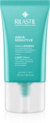 Крем для лица Rilastil Aqua Sensitive с гиалуроновой кислотой, с эффектом сияния, 40 мл