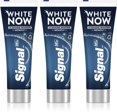 Зубная паста Signal White Now отбеливающая, с уходом за дёснами, 3 x 75 мл