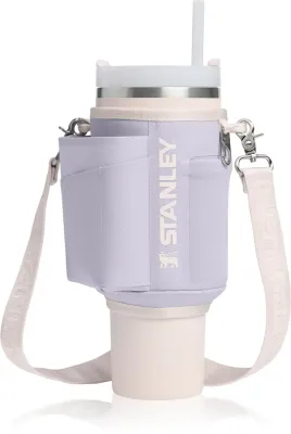 Чехол-переноска для термостакана Stanley The All Day Quencher Carry-All с карманами и ремешком, 1180 ml Purple Dust
