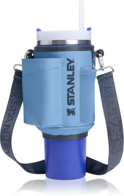 Чехол-переноска для термостакана Stanley The All Day Quencher Carry-All с карманами и ремешком, 1180 ml Blue Sky