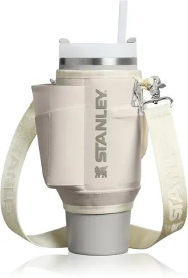 Сумка-держатель для бутылки Stanley The All Day Quencher Carry-All с карманами, со съёмным ремнём, 1 шт, 890 ml Cream