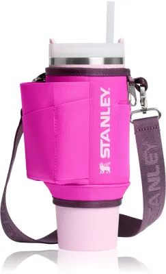 Сумка-держатель для бутылки Stanley The All Day Quencher Carry-All с карманами, со съёмным ремнём, 1 шт, 890 ml Violet Blossom