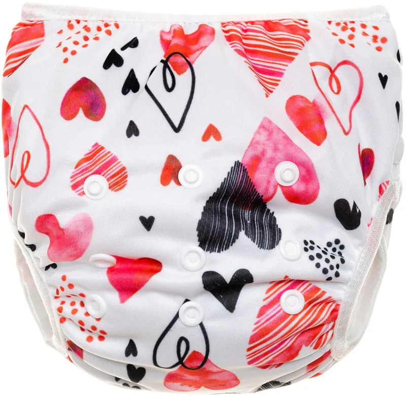 Подгузник для плавания T-TOMI Diaper Swimwear Hearts с боковыми застёжками, 1 шт 5-12 kg