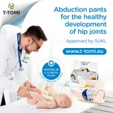 Штанишки ортопедические отводящие T-TOMI Ortopedical Abduction Pants Velcro на липучках, 1 шт, Dark Chameleon 3-6 kg / Rainbow, 3-6kg / Roses 3 - 6 kg / Bears 3-6kg / Grey dots 3-6kg / Mustard 3-6kg / Unicorn 3-6kg / Blossoms 3-6kg / Sweet bunnies 3-6 kg / Pink bears 3-6 kg / Blue bears 3-6 kg — фото 2