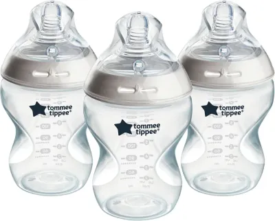 Бутылочка для кормления Tommee Tippee Natural Start Anti-Colic с антиколиковым клапаном, 3× 260 мл Slow Flow 0m+