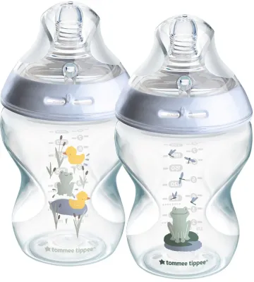 Бутылочка для кормления Tommee Tippee Natural Start Anti-Colic антиколиковая, с рисунком лягушки, 2× 260 мл Slow Flow 0m+ Frog