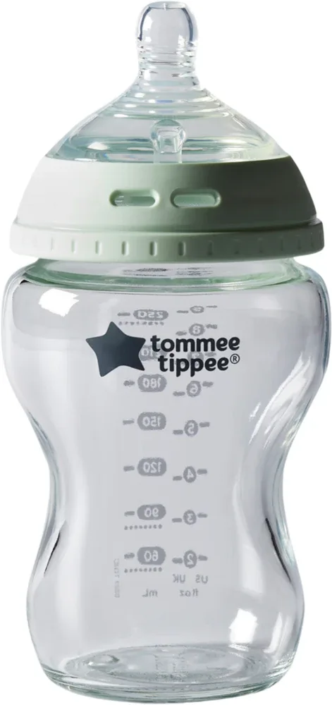 Бутылочка для кормления Tommee Tippee Closer To Nature Glass стеклянная, с силиконовой соской, 250 мл Glass 0m+