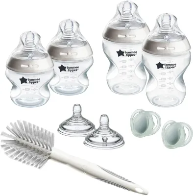 Набор для кормления Tommee Tippee Natural Start Anti-Colic с антиколиковым клапаном samosterylizująca 0 m+ White