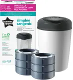 Накопитель для подгузников Tommee Tippee Simplee Set с крышкой на петлях, с 6 сменными кассетами — фото 1