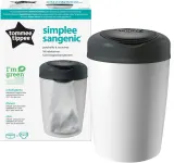 Контейнер для подгузников Tommee Tippee Simplee White с антибактериальной плёнкой, 1 шт — фото 1