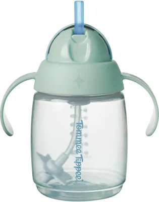 Поильник детский Tommee Tippee Trainer Straw с трубочкой, с ручками, 240 мл 6m+ Green