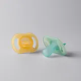 Пустышка Tommee Tippee Ultra Light Night силиконовая, со светящимся в темноте кольцом, 2 шт Yellow/ Green 0-6m — фото 2