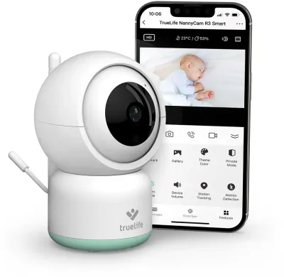 Видеоняня Truelife NannyCam R3 Smart умная, поворотная, с приложением, 1 шт