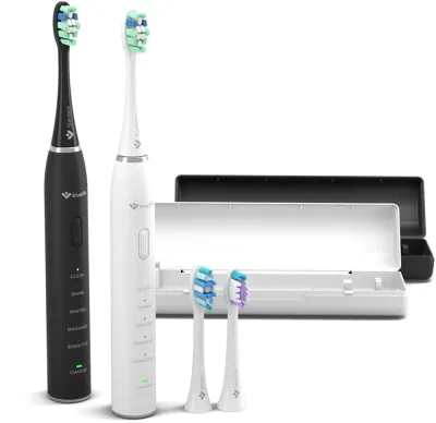 Щётки Truelife SonicBrush Clean30 Duo звуковые, комплект чёрная и белая, 2 шт
