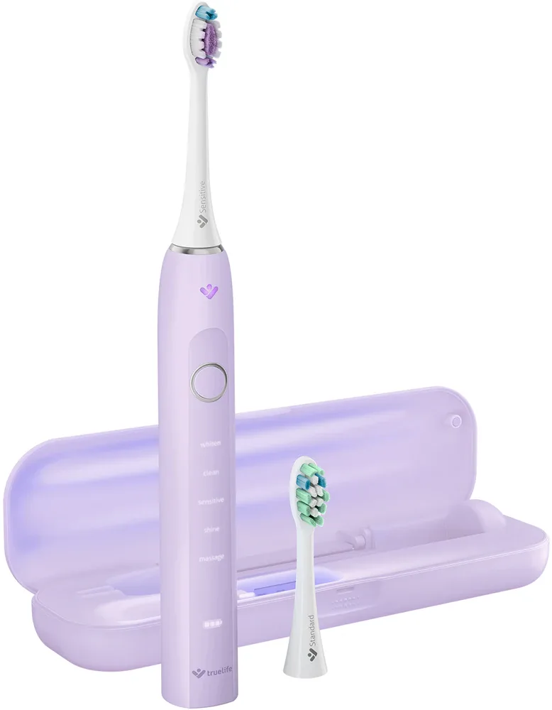 Зубная щётка Truelife SonicBrush Clean70 UV звуковая, с зарядным чехлом, 1 шт Lavender