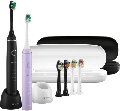 Зубная щётка Truelife SonicBrush Compact звуковая, электрическая, набор 2 шт Duo Black / Lavender