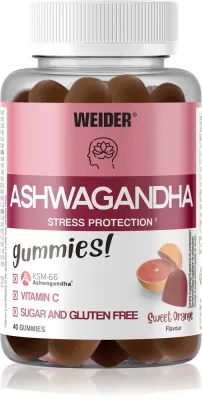 Жевательные конфеты с ашвагандой Weider Ashwagandha Gummies, БАД для снижения стресса, 200 г smak Sweet Orange