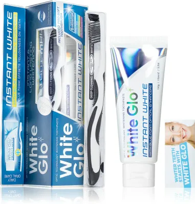 Набор White Glo Instant White отбеливающая паста, щётка и зубочистки, 150 г + 1 шт. + 8 шт