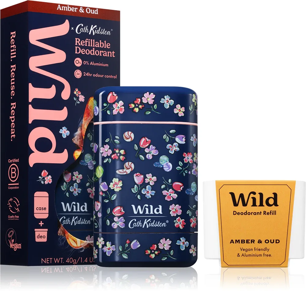 Дезодорант твёрдый Wild Amber Oud Marble Ditsy Case длительного действия, 40 г